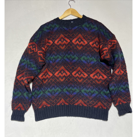 Regatta Sport Vintage 90s Mohair Blend Sweater Mens XL Pullover Crewneck Fuzzy - Picture 1 of 15